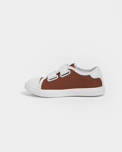 Simple Cross: Kids Maroon Velcro Sneaker