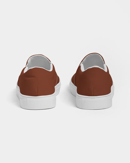 Simple Cross: Men's Maroon Canvas Slip On Shoe