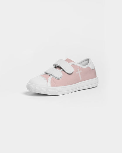 Simple Cross: Kids Pink Velcro Sneaker