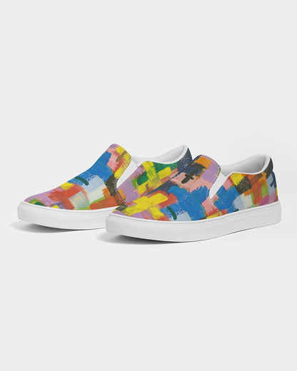 Painted Cross: Men's Canvas Slip On Shoe