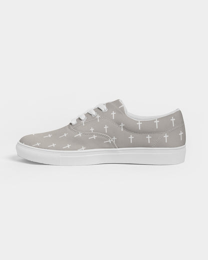 Mini Cross: Women's Taupe Canvas Lace Up Sneaker
