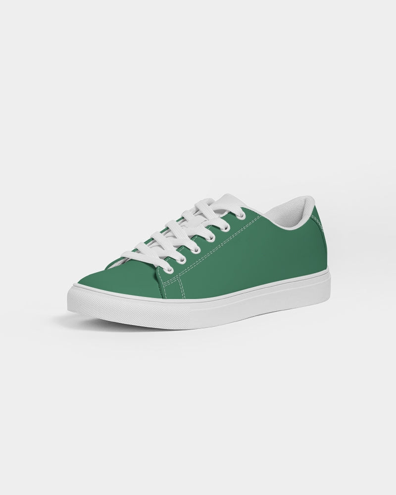 Simple Cross: Men's Green Vegan Leather Sneaker