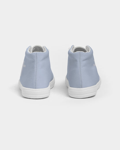 Simple Cross: Kids Light Blue Canvas Hightop Shoe