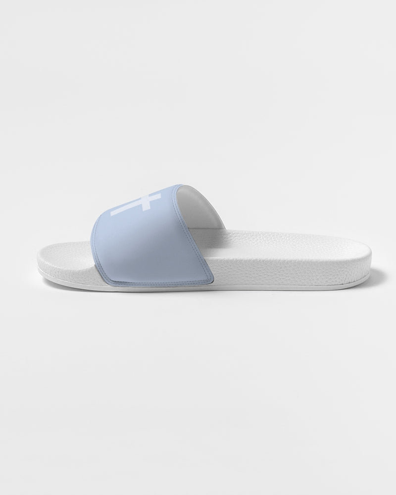 Simple Cross: Men's Light Blue Slide Sandal