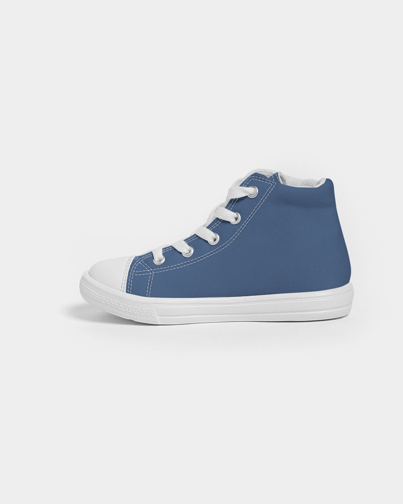 Simple Cross: Kids Navy Canvas Hightop Shoe