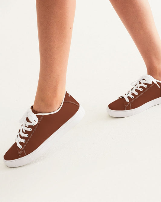 Simple Cross: Women's Maroon Vegan Leather Sneaker