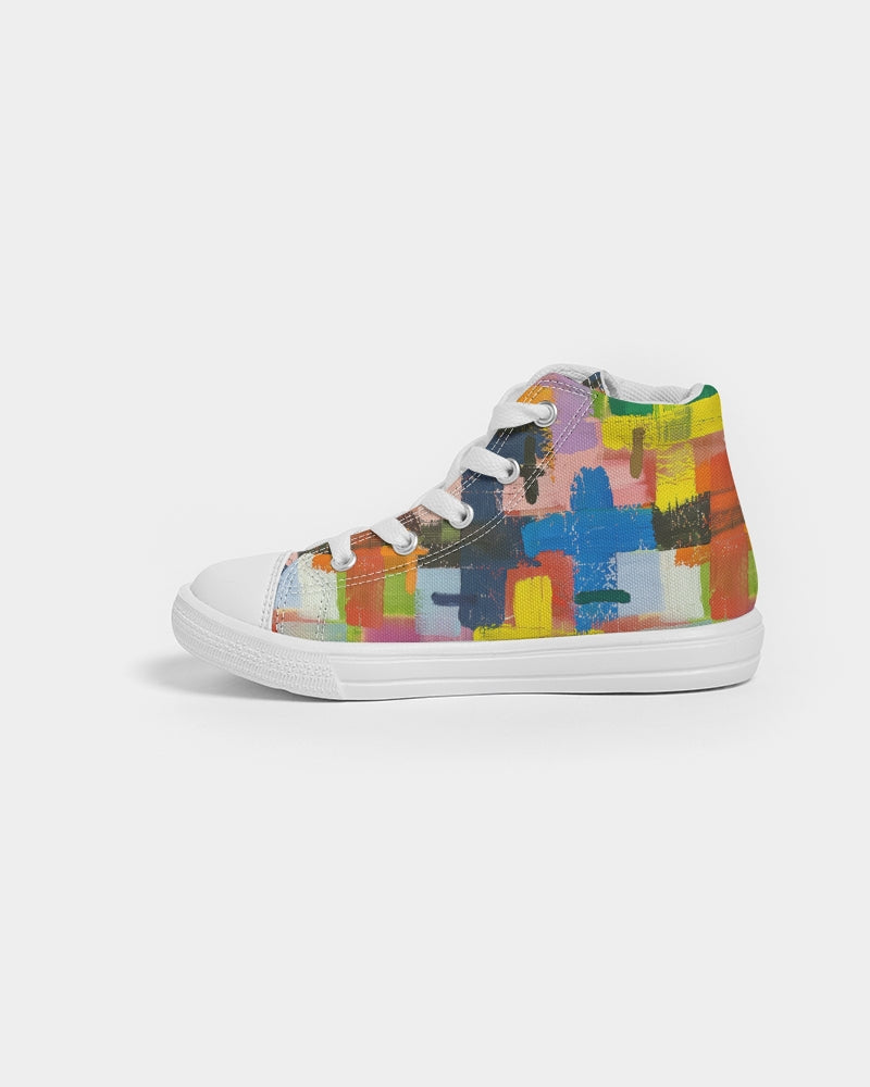 Painted Cross: Kids Canvas Hightop Shoe