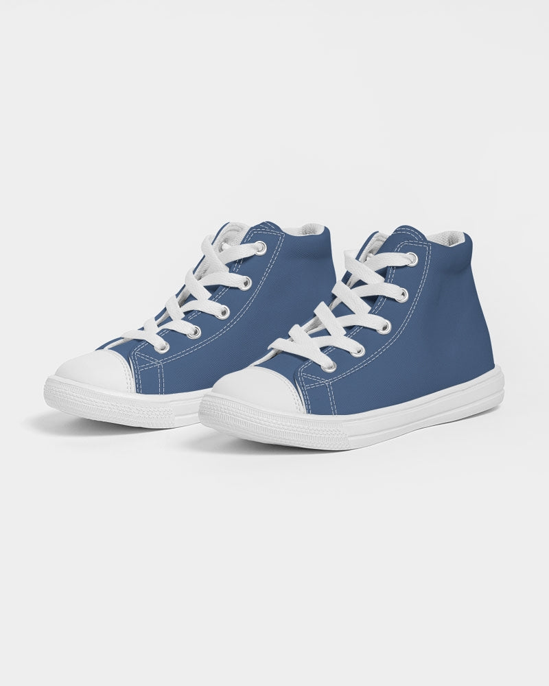 Simple Cross: Kids Navy Canvas Hightop Shoe