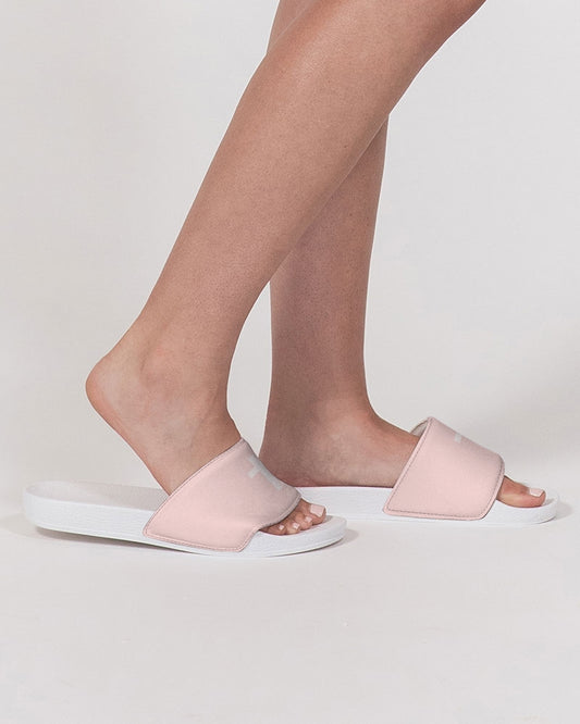 Simple Cross: Women's Pink Slide Sandal