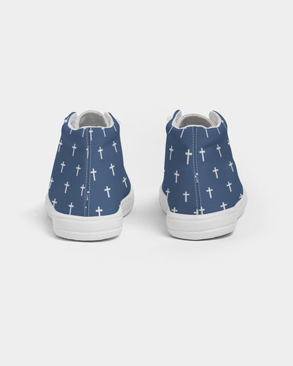 Mini Cross: Kids Navy Canvas Hightop Shoe