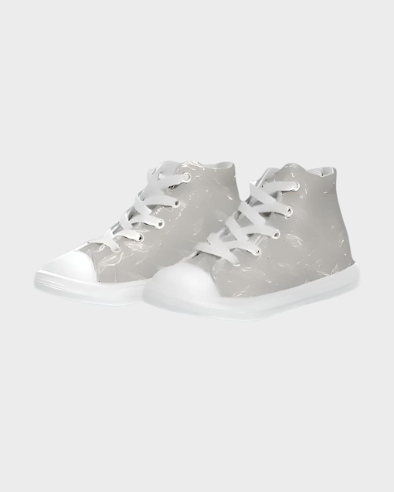 Doves: Kids Taupe Canvas Hightop Shoe