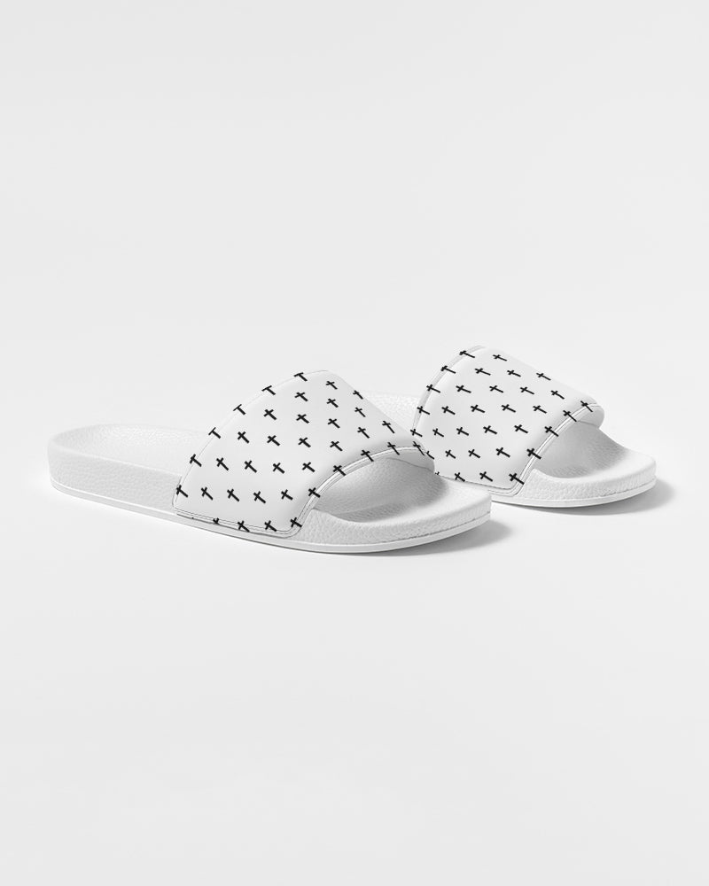 Mini Cross: Women's White Slide Sandal