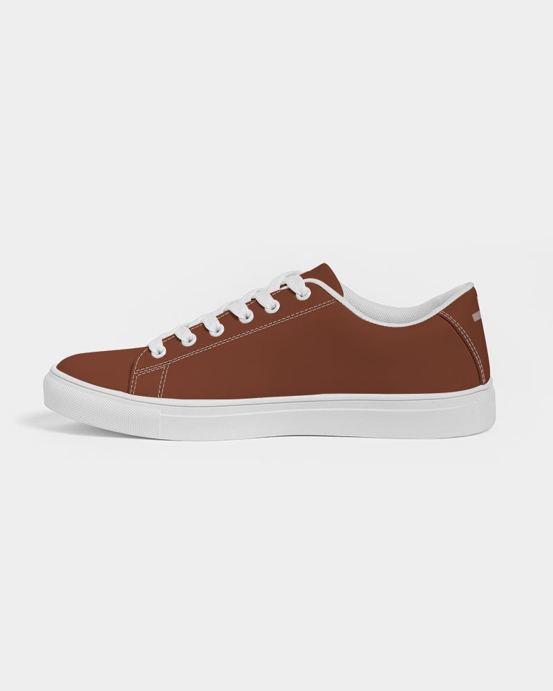 Simple Cross: Men's Maroon Vegan Leather Sneaker