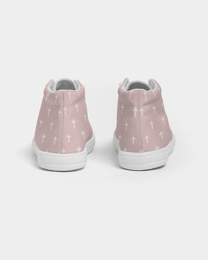 Mini Cross: Kids Pink Canvas Hightop Shoe