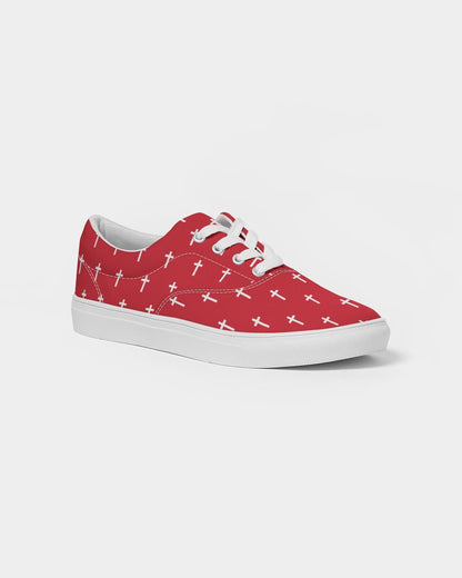 Mini Cross: Women's Red Canvas Lace Up Sneaker