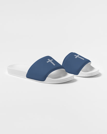 Simple Cross: Men's Navy Slide Sandal