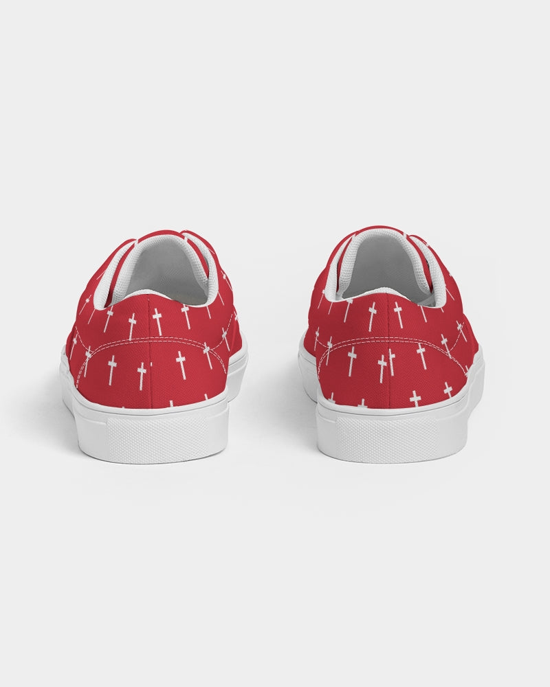 Mini Cross: Women's Red Canvas Lace Up Sneaker