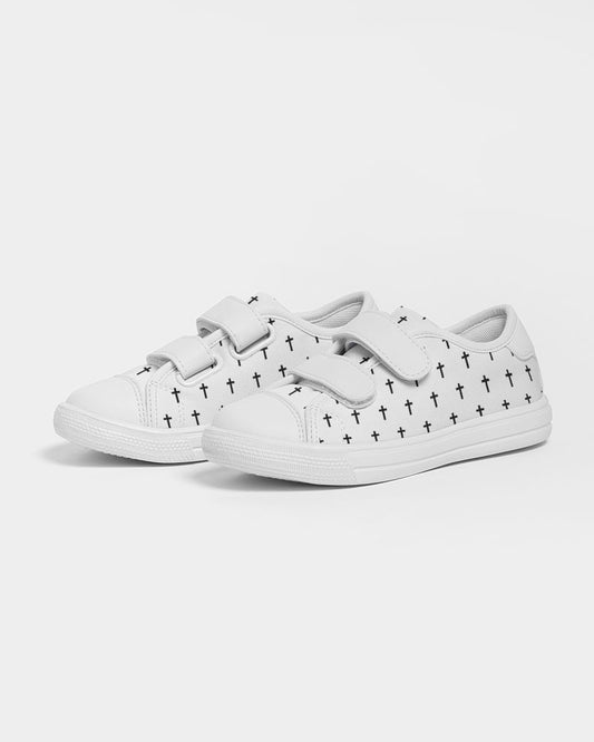 Mini Cross: Kids White Velcro Sneaker