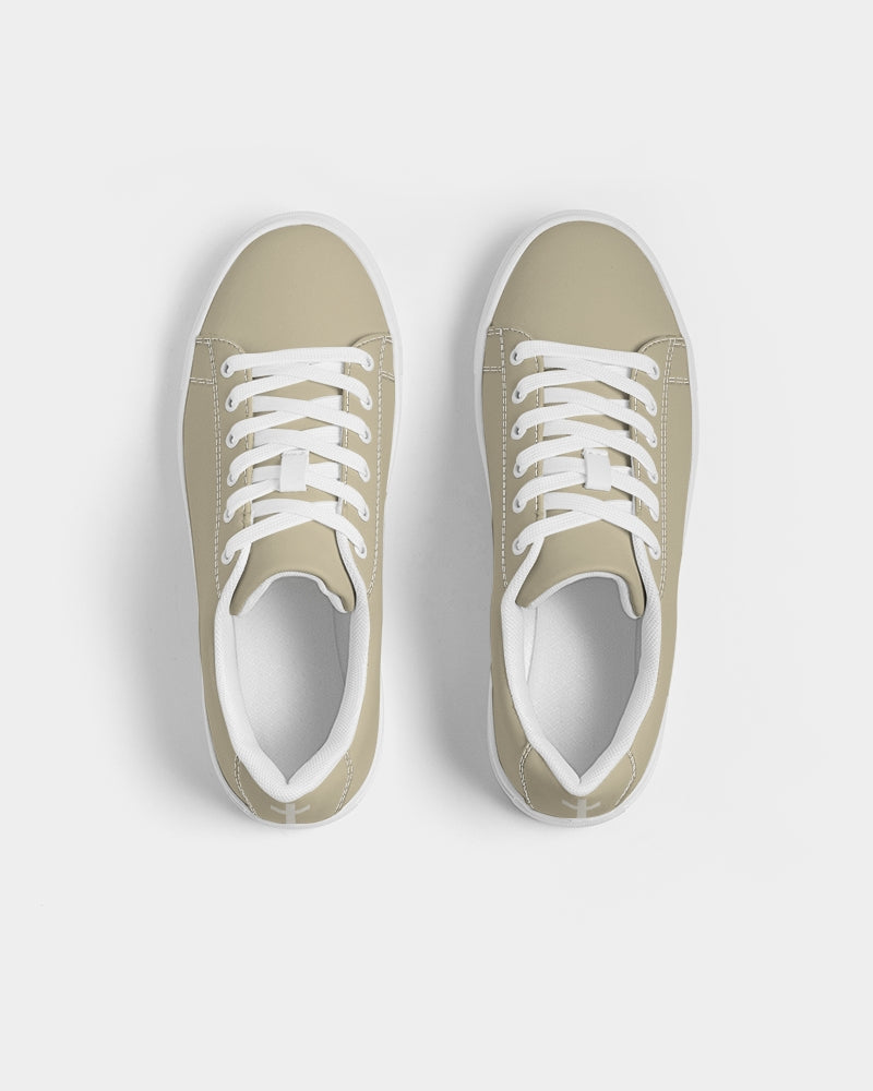 Simple Cross: Women's Tan Vegan Leather Sneaker