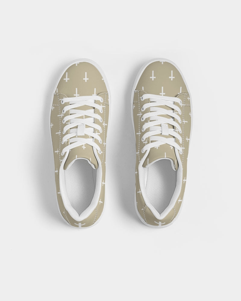 Mini Cross: Women's Tan Vegan Leather Sneaker