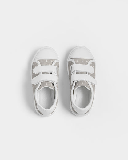 Mini Cross: Kids Taupe Velcro Sneaker