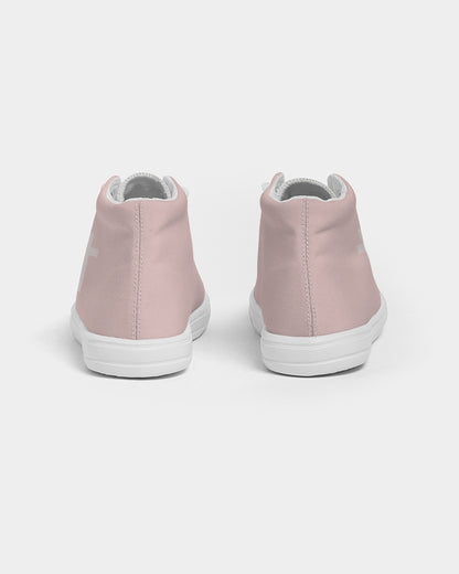 Simple Cross: Kids Pink Canvas Hightop Shoe