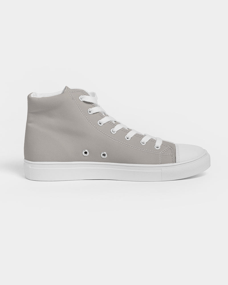 Simple Cross: Women's Taupe Canvas Hightop Shoe