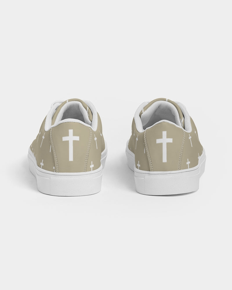 Mini Cross: Women's Tan Vegan Leather Sneaker