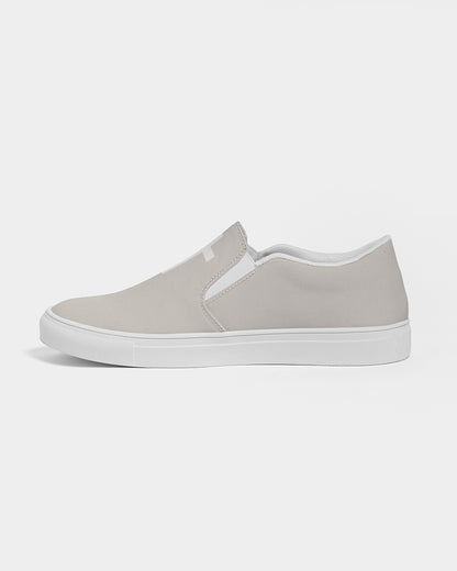 Simple Cross: Women's Taupe Canvas Slip On Shoe