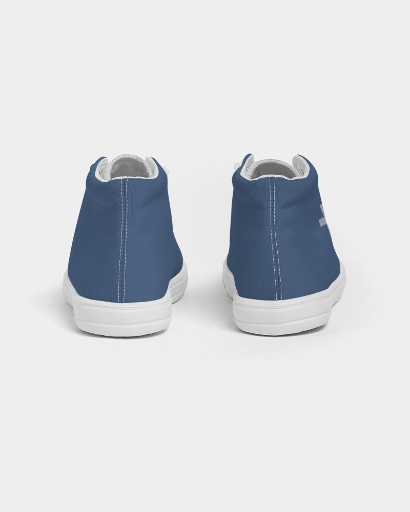 Simple Cross: Kids Navy Canvas Hightop Shoe