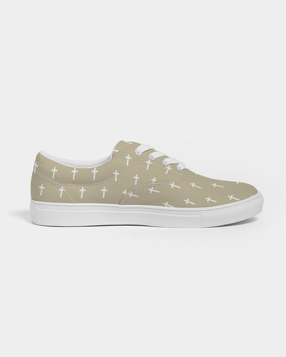 Mini Cross: Women's Tan Canvas Lace Up Sneaker