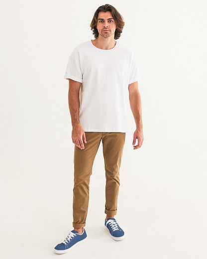 Simple Cross: Men's Navy Vegan Leather Sneaker