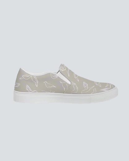 Doves: Women's Taupe Canvas Slip On Shoe