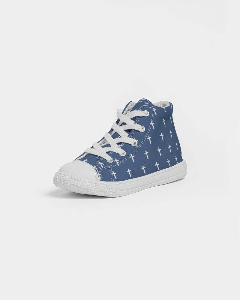 Mini Cross: Kids Navy Canvas Hightop Shoe