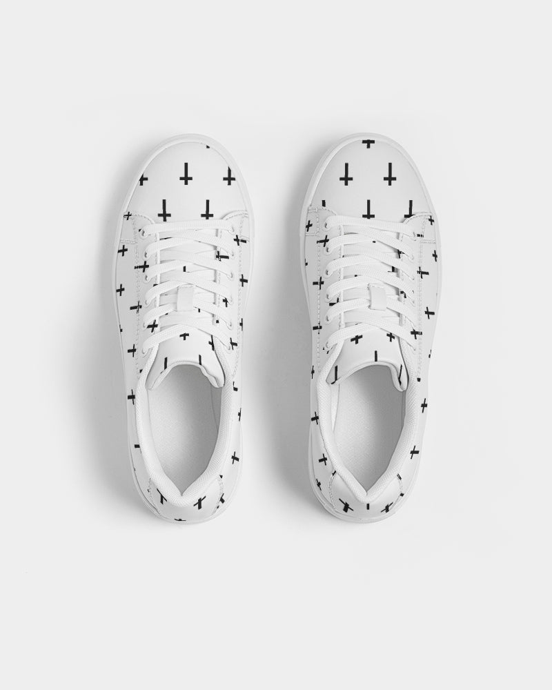 Mini Cross: Men's White Vegan Leather Sneaker