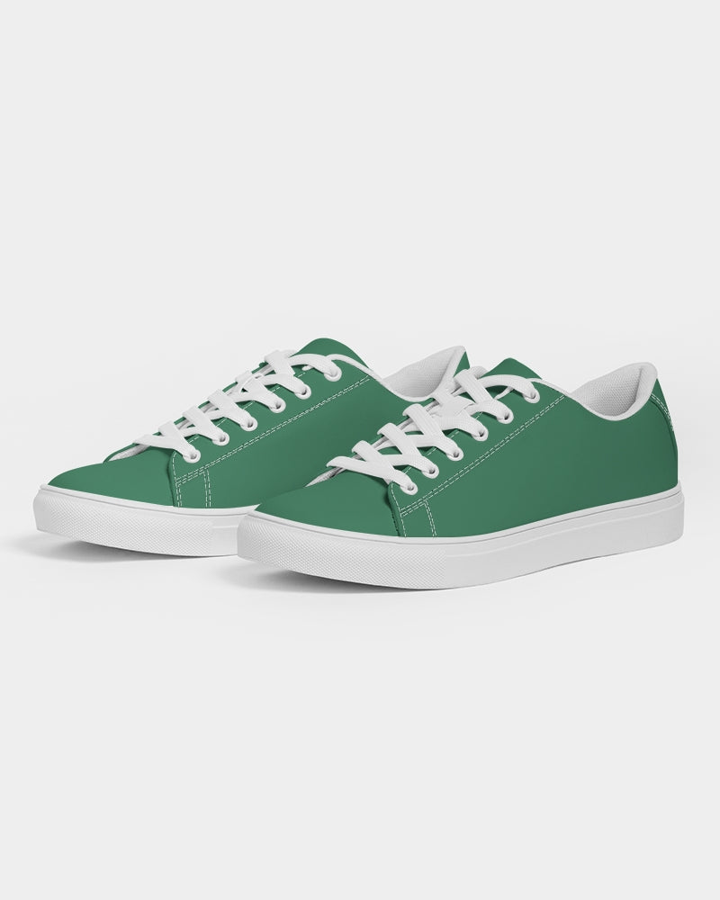 Simple Cross: Men's Green Vegan Leather Sneaker