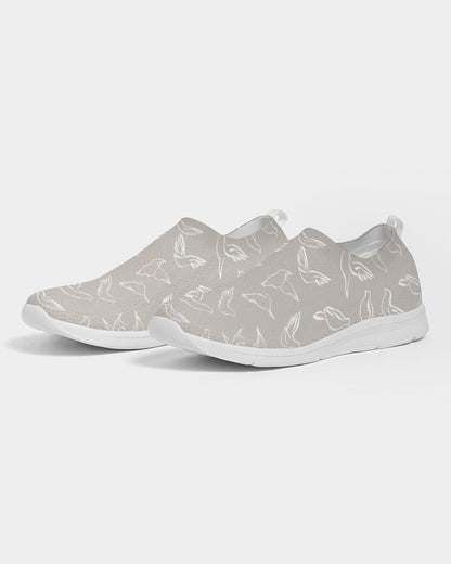 Doves: Women's Taupe Flyknit Slip On Shoe