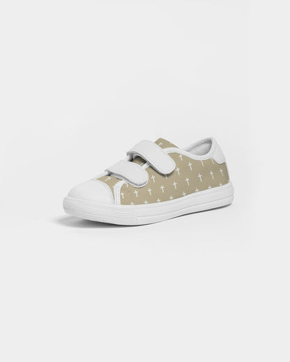 Mini Cross: Kids Tan Velcro Sneaker