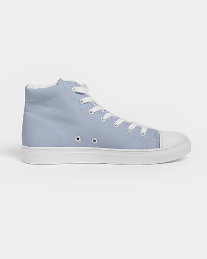 Simple Cross: Women's Light Blue Canvas Hightop Shoe