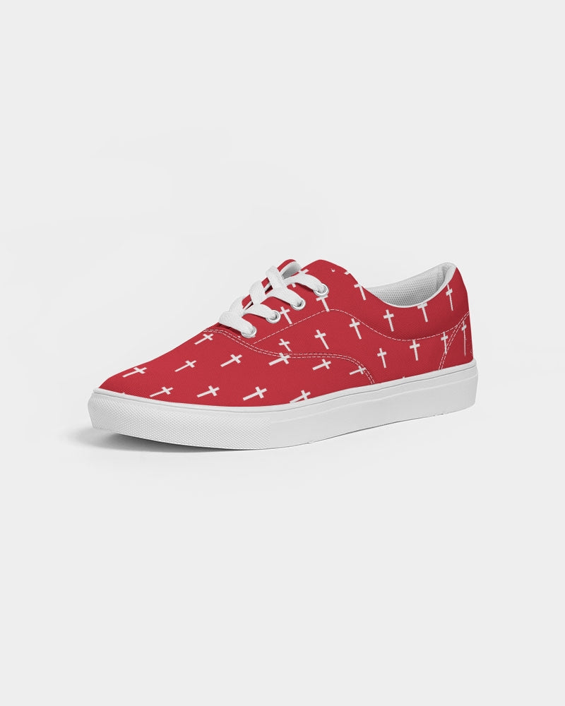 Mini Cross: Women's Red Canvas Lace Up Sneaker