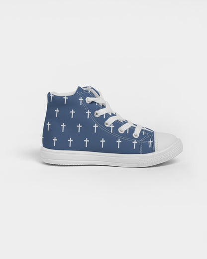 Mini Cross: Kids Navy Canvas Hightop Shoe