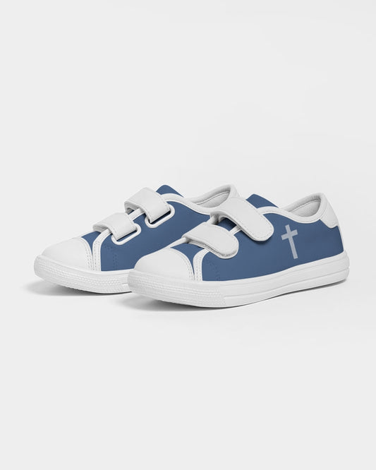 Simple Cross: Kids Navy Velcro Sneaker