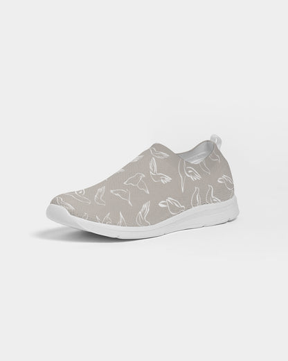 Doves: Women's Taupe Flyknit Slip On Shoe
