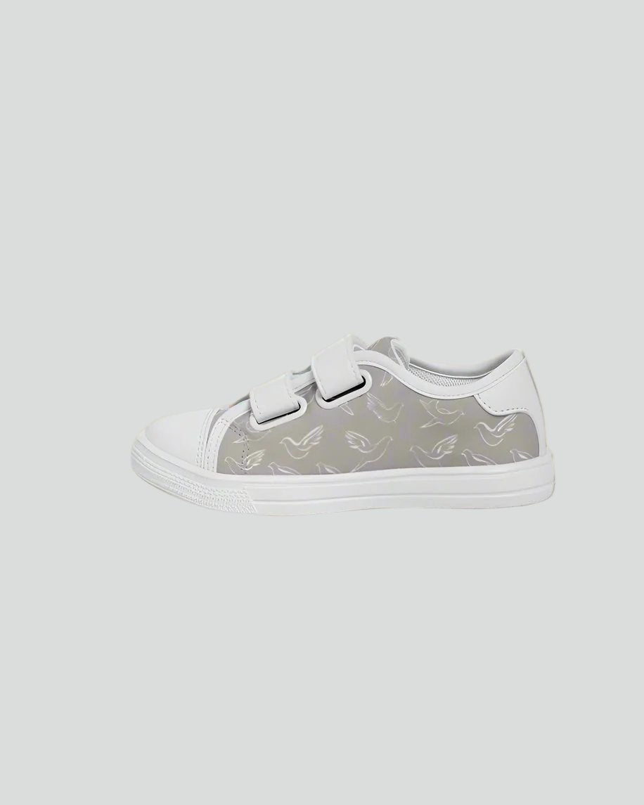 Doves: Kids Taupe Velcro Sneaker