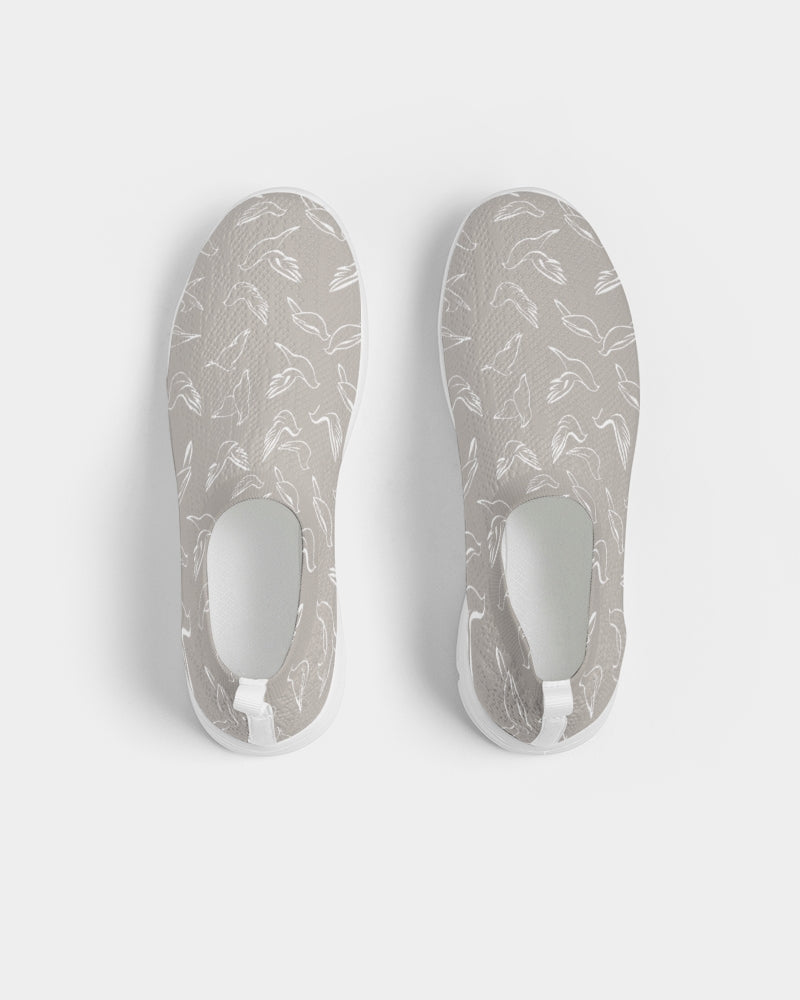 Doves: Women's Taupe Flyknit Slip On Shoe