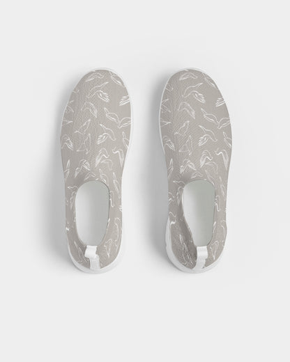 Doves: Women's Taupe Flyknit Slip On Shoe