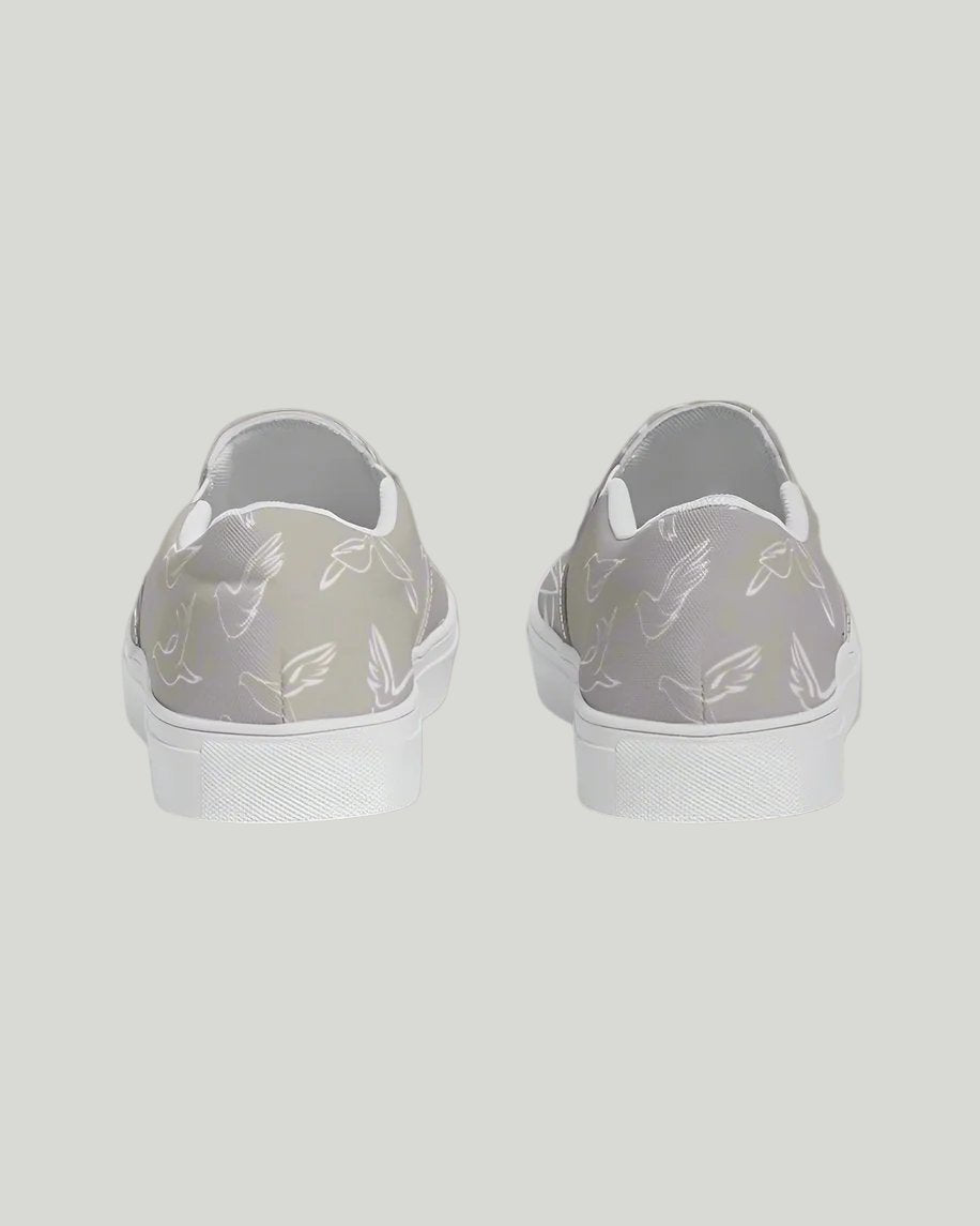 Doves: Women's Taupe Canvas Slip On Shoe