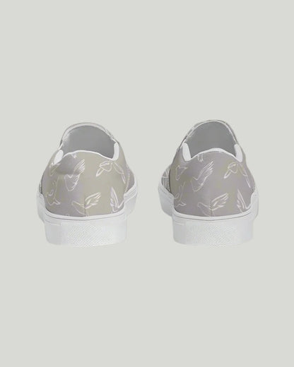 Doves: Women's Taupe Canvas Slip On Shoe