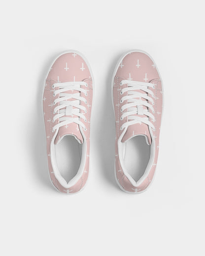 Mini Cross: Men's Pink Vegan Leather Sneaker
