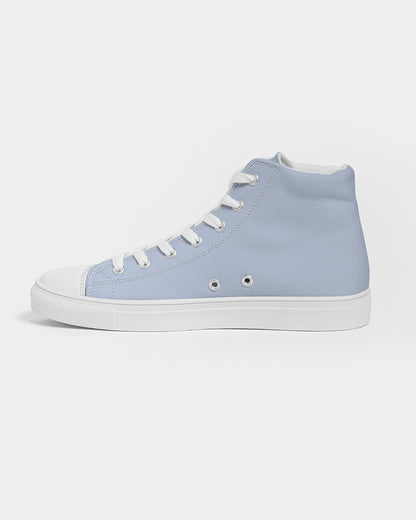 Simple Cross: Women's Light Blue Canvas Hightop Shoe